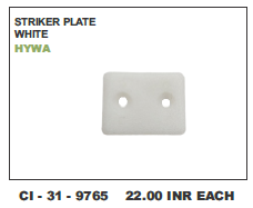 Striker Plate White (Cinew) - Durable Composite Material, Designed for 4 Wheeler Vehicles | Warranty Included for Extended Protection