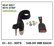 Seat Belt with Strip Universal - Durable Fabric, Adjustable Fit | For 4-Wheeler Vehicles, Warranty Included