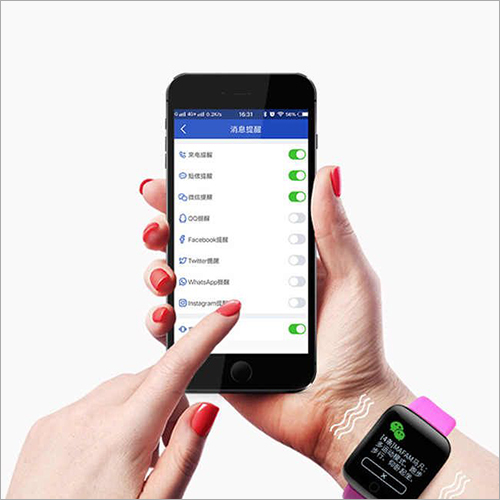 Bluetooth Smart Watch - Silicone, 40mm X 36mm X 11mm , Lcd Anti-scratch Display, Ip67 Water Resistance, 7 Days Battery Life, Call & Message Alerts, Social Media Notifications