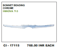Bonnet Beading Chrome Innova T-3 (Cinew) Vehicle Type: 4 Wheeler