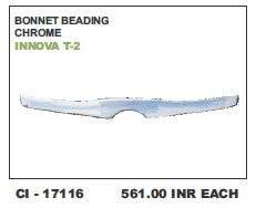 बोनट बीडिंग क्रोम इनोवा T-2 (सिनेव) वाहन का प्रकार: 4 व्हीलर