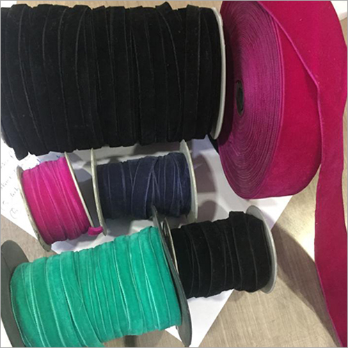 Velvet Ribbon - Soft Elasticity, 1-2 mm Thickness, Width: 1-5 Inch | Available in Various Colors, Custom Lengths for Garment Usage