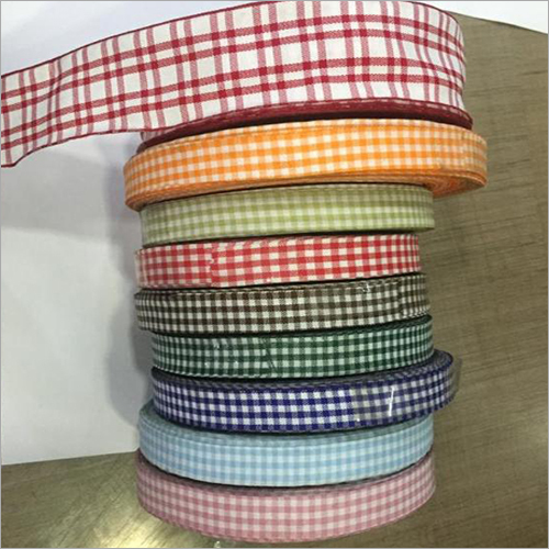 Checks Ribbon - Polyester, 20-50 Mm Widths, Various Sizes, Available In Custom Colors | Easy To Stitch, Minimal Maintenance, Strong For Garment Use