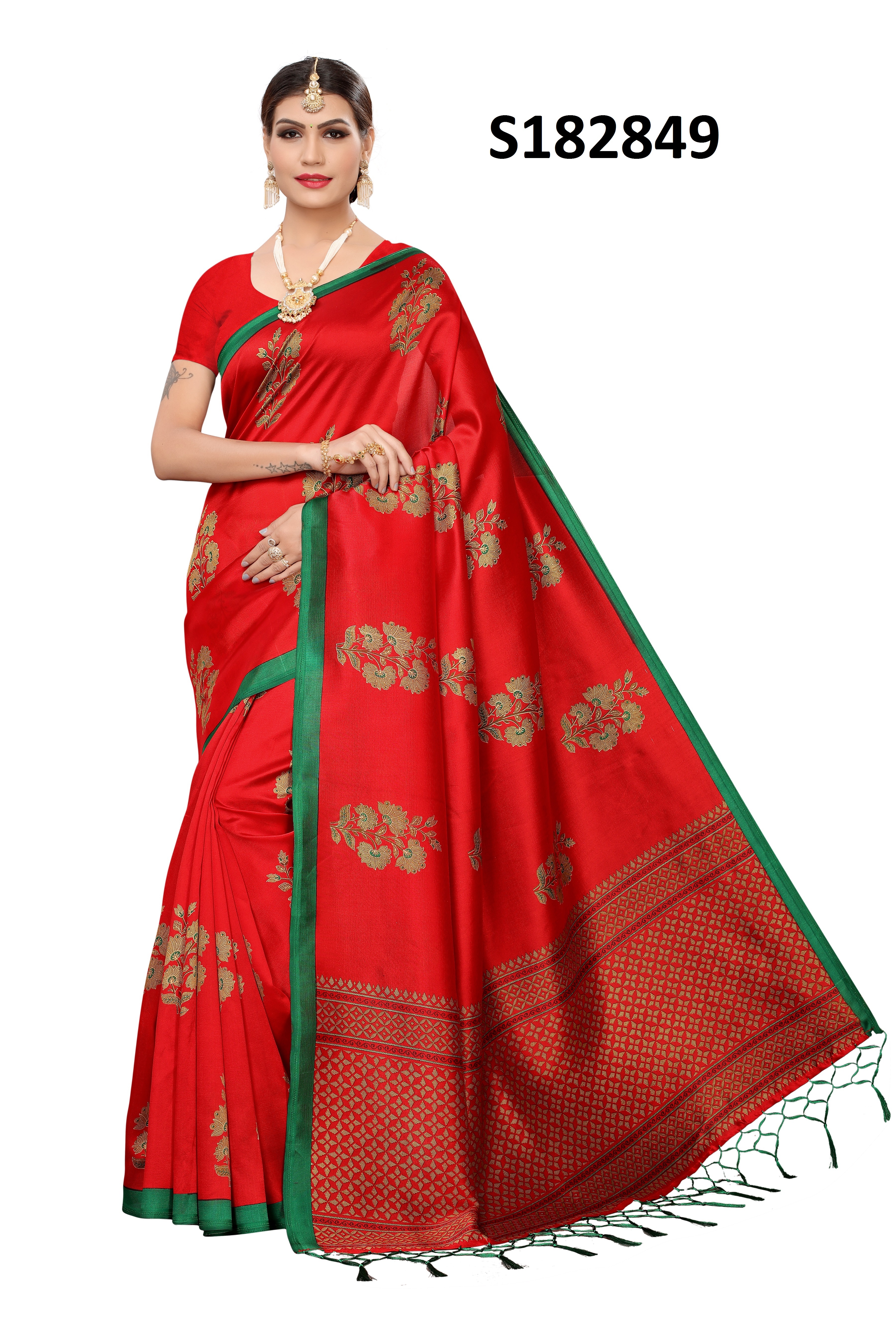 New Mysore Design Jhalar Style Kalamkari Silk Saree - 6.3 Meter Length, Multicolor Big Flower Print | Suitable For All Seasons, Cotton-silk Fabric