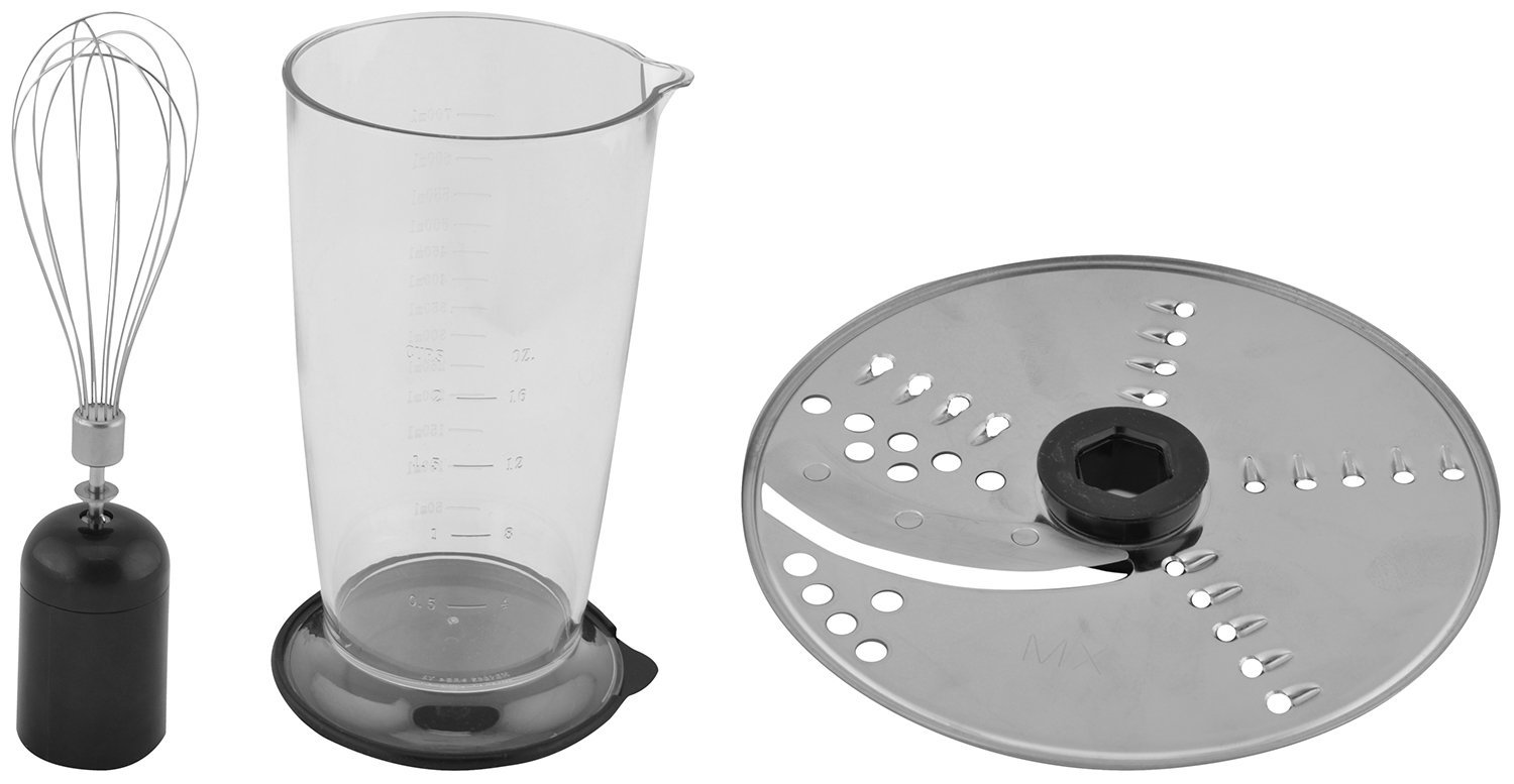Panasonic Mx-ss40bsm 600-watt Hand Blender With Chopper And Slicer (Black)