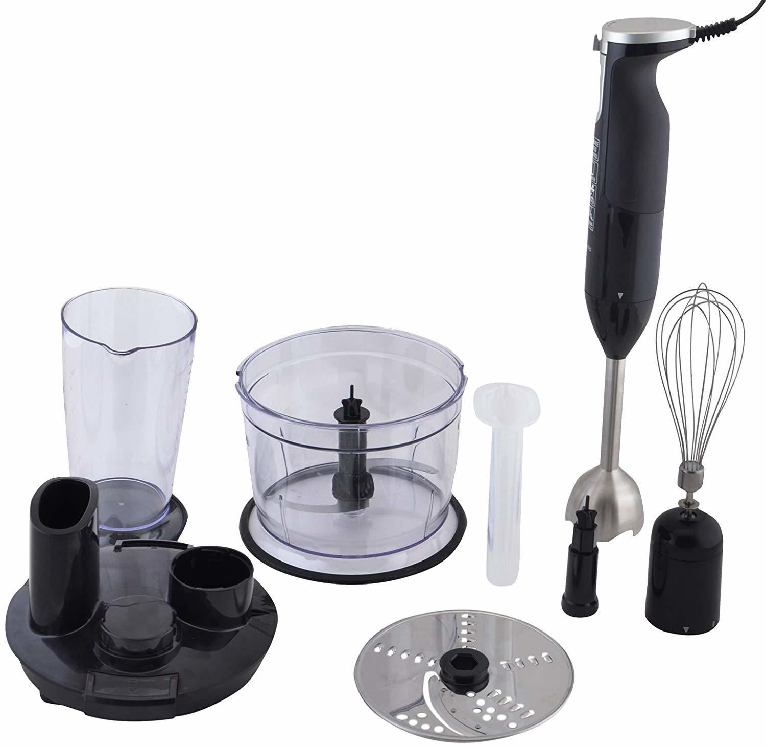 Panasonic Mx-ss40bsm 600-watt Hand Blender With Chopper And Slicer (Black)