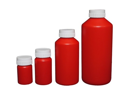 RED HDPE BOTTLE