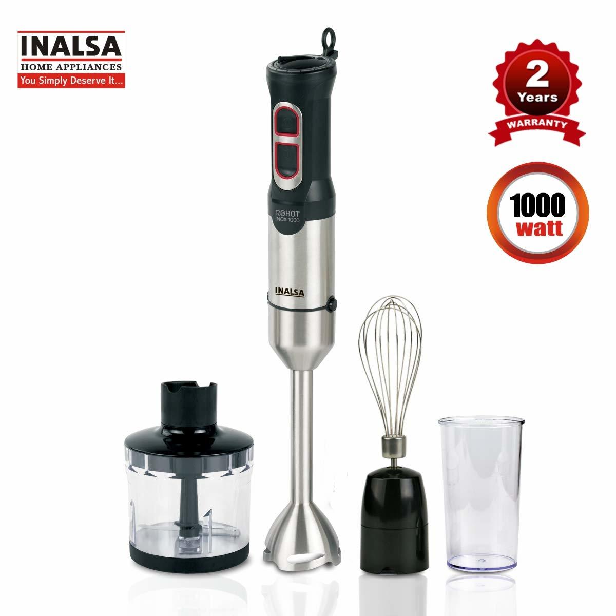 Inalsa Hand Blender Robot Inox 1000 Watt