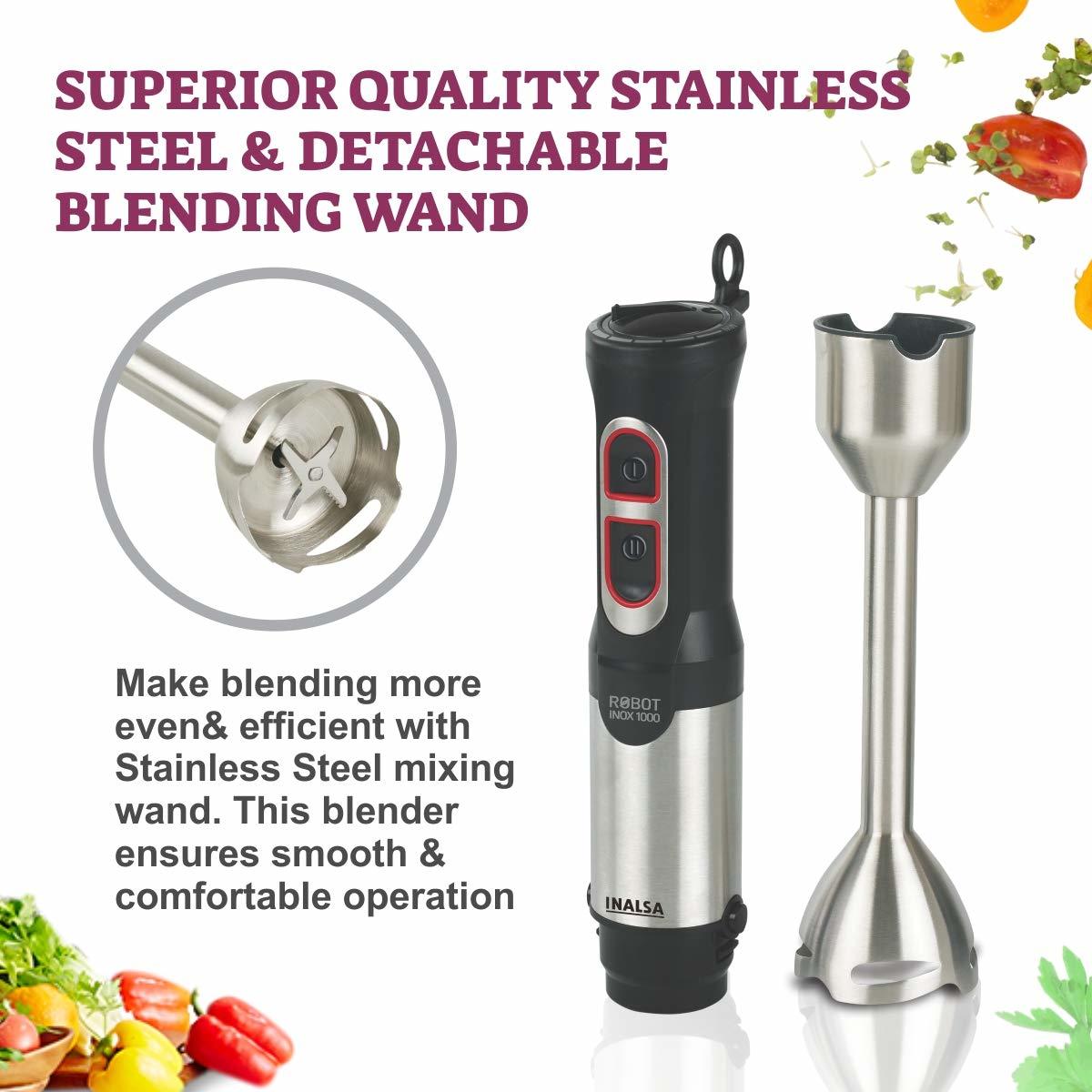 Inalsa Hand Blender Robot Inox 1000 Watt