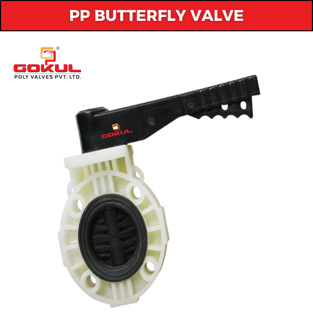 प्लास्टिक 2 इंच पीपी बटरफ्लाई वाल्व