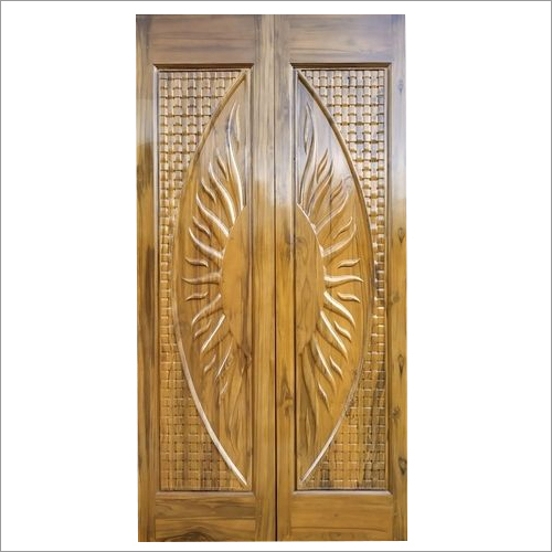 मॉड्यूलर बर्मा सागौन लकड़ी का दरवाजा