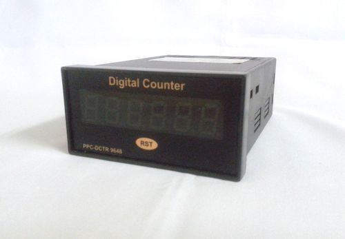 Black 6 -Digit Digital Event Pulse Counter
