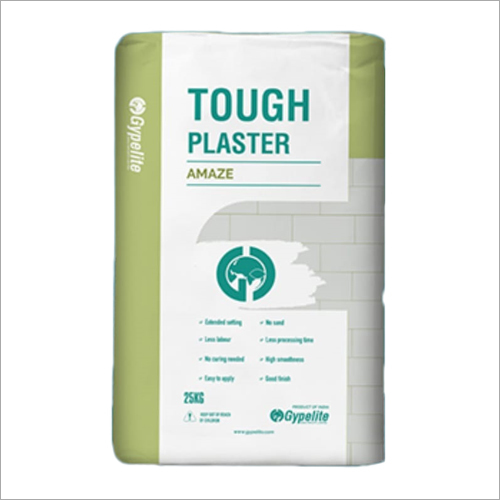 Amaze Gypsum Tough Plaster - 25 Kilograms, 99% Purity, Pure White Color, Ideal for Hard Surfaces like Red Bricks & ACC Blocks