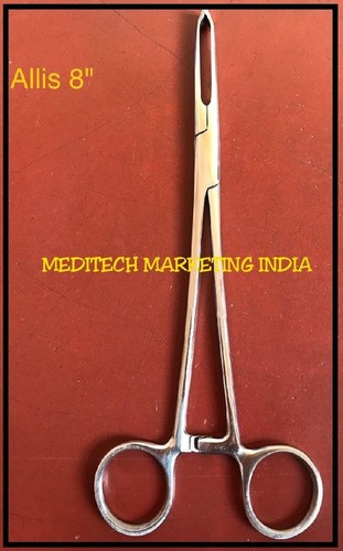 ALLIS TISSUE FORCEPS - Stainless Steel, 6"/8" Size | Reusable Surgical Instrument for Hospital and Clinic Use, Lightweight 100g