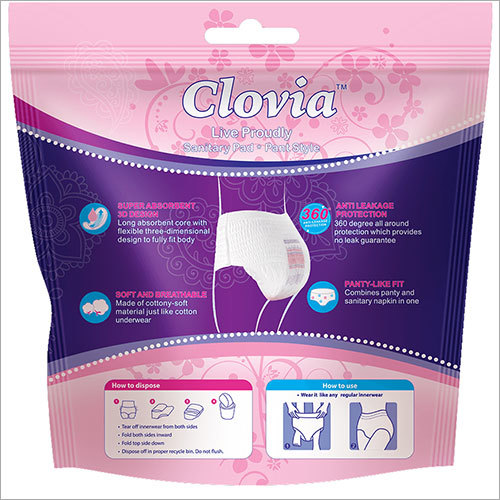 L Size Clovia Disposable Period Panties - Spandex & Nylon Blend, Super Soft, Flexible & Breathable, Range Of Colors & Prints For Daily Comfort