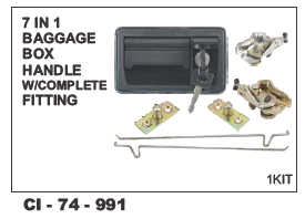 7 In 1 Baggage Box Handle W/complete Fittings Universal (Cinew) Vehicle Type: 4 Wheeler