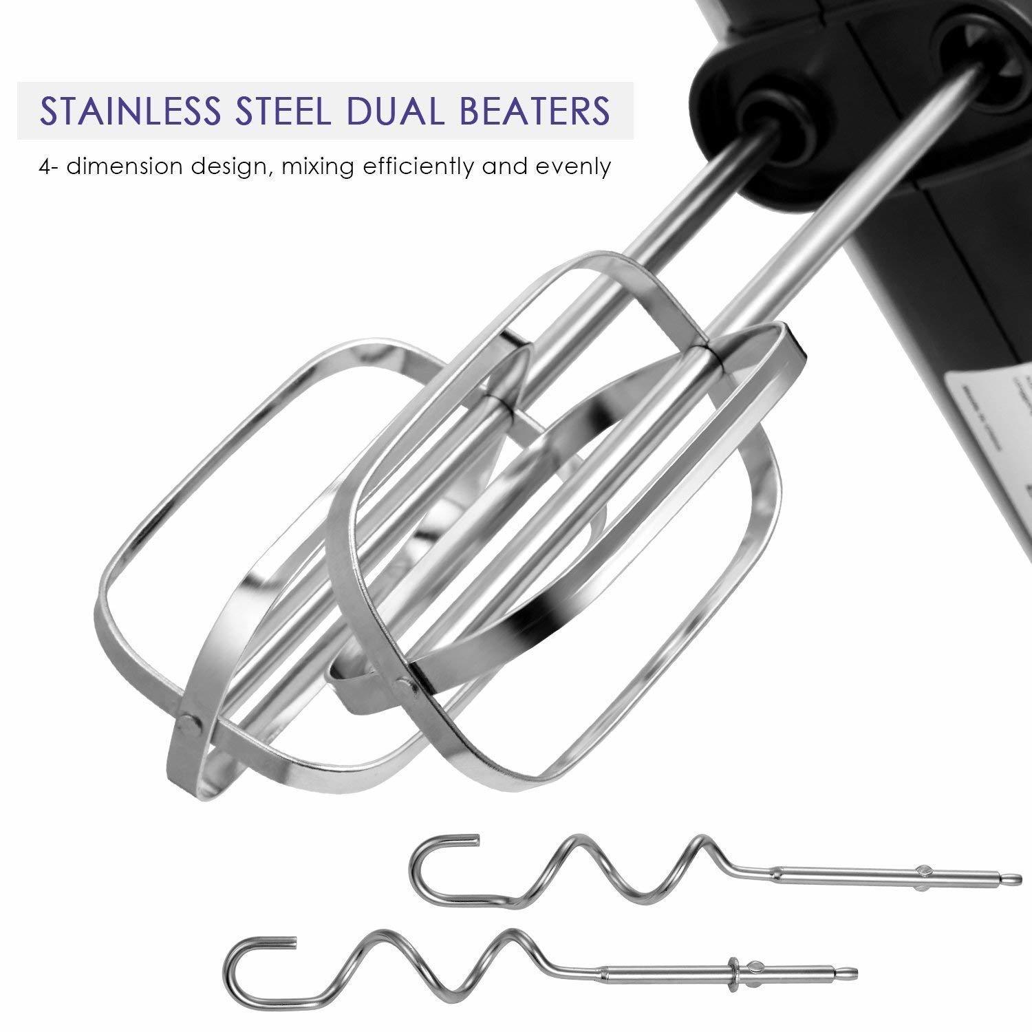 Electric Stainless Steel 300-watt Hand Mixer