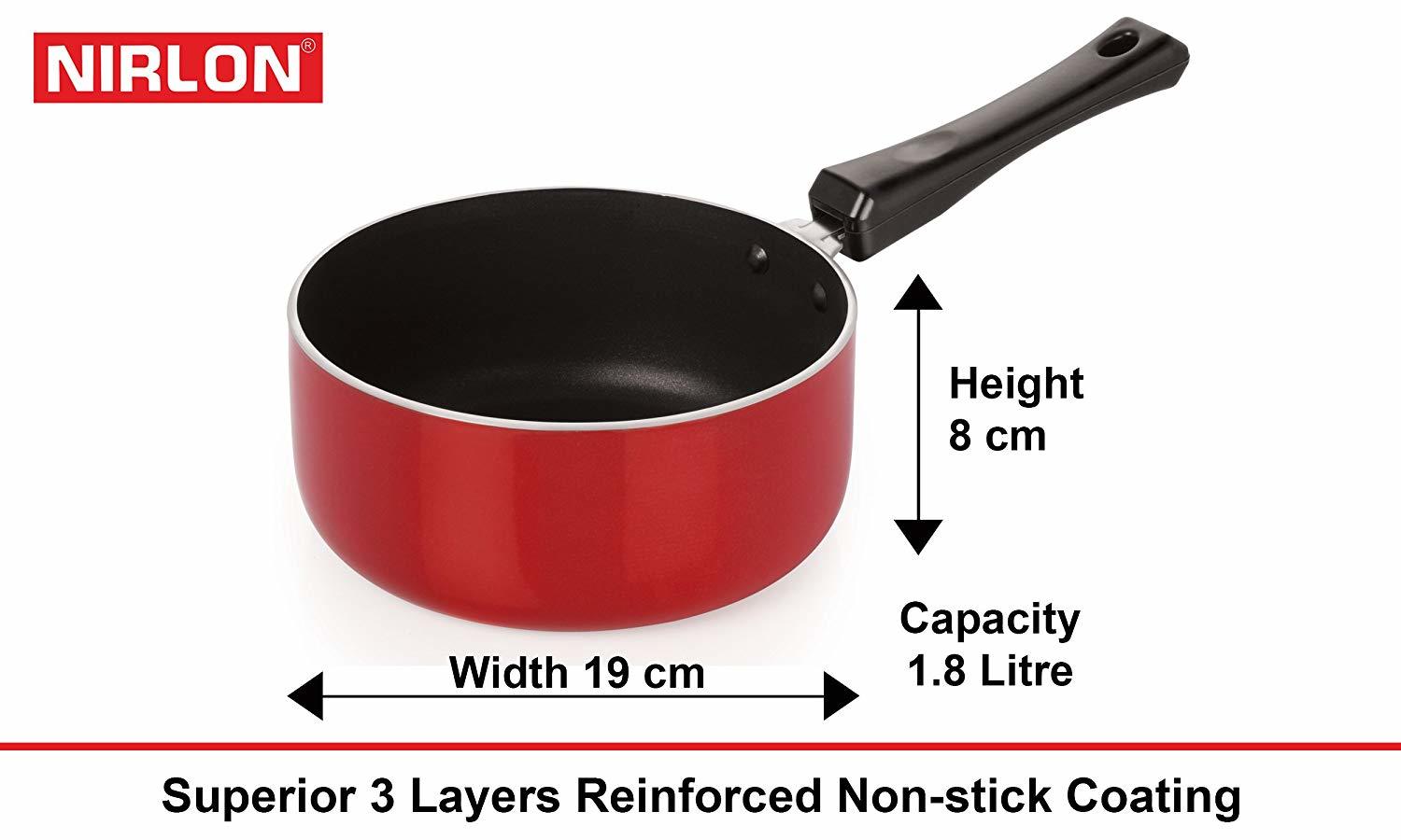 Nirlon Gas Compatible Non-stick Aluminium Cookware Set