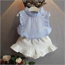 Toddler Girls Short Dress Set with Frills