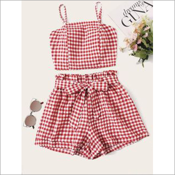 टॉडलर गर्ल्स प्रिंटेड मिनी शॉर्ट्स ड्रेस सेट