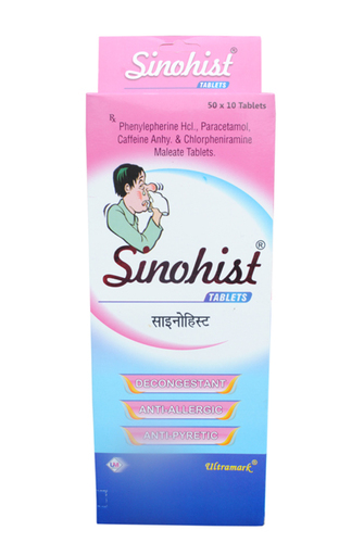 Sinohist Tablet - Formulations Type: Drug Solutions