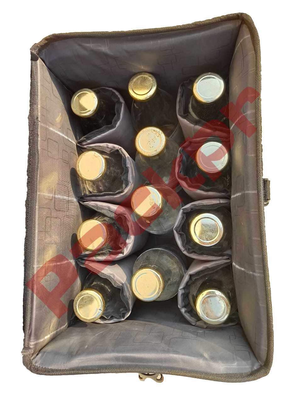 Black Glass Milk Bottle Delivery Bag