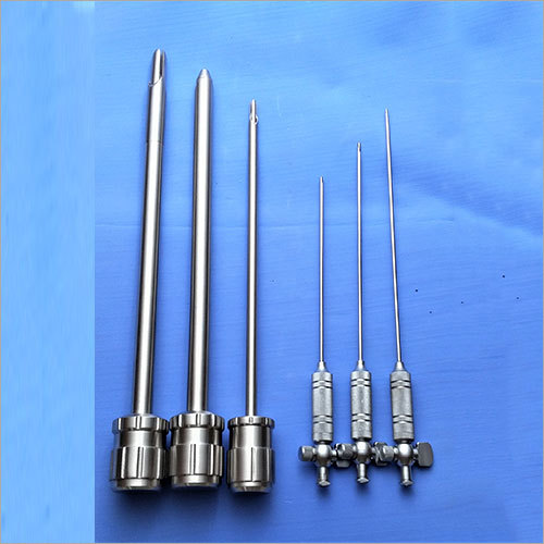 Laparoscopic Safety Trocar - Stainless Steel, 100mm, 120mm, 140mm, 160mm | Reusable, Rust-Proof, Lightweight, Fully Autoclavable, Portable
