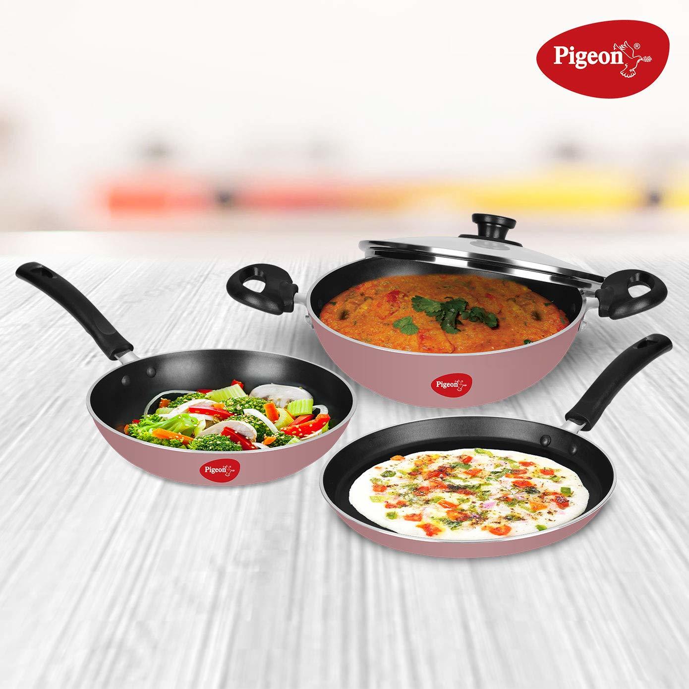 Pigeon By Stovekraft Basics Aluminium Nonstick Cookware Set