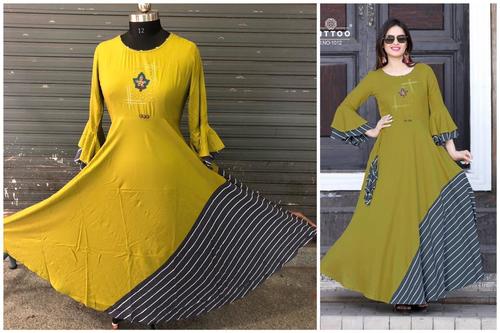 Designer Kurti - Modern Plain Style for Ladies | Non-Toxic, No Fade, Washable Fabric for Daily Wear in All Seasons