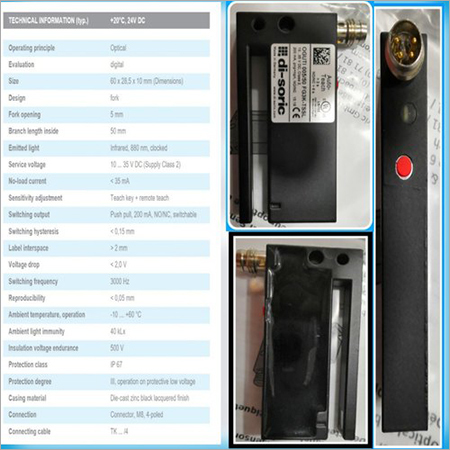 Di-Soric Optical Label Sensor OGUTI 00550 FG3K-TSSL