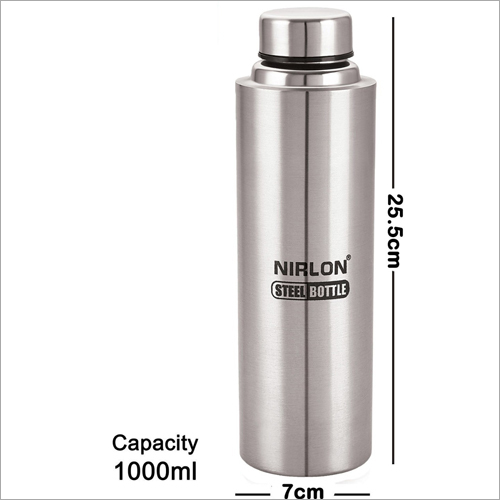 1000 Ml Steel Water Bottle Height: 25.5  Centimeter (Cm)