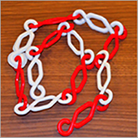 4 mm Plastic Chain - Durable Multicolored Design | High Quality, Road Usage, Premium Quality, Red & White