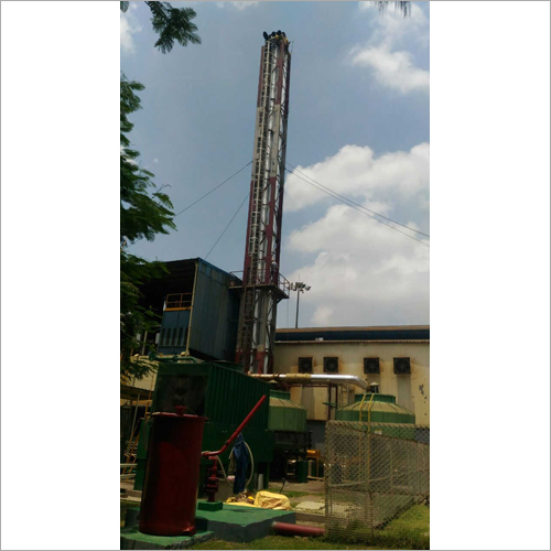 Industrial Chimney - Stainless Steel, 60 Feet Height x 10 Feet Diameter | 1000°C Temperature Rating, 1000 Cubic Feet Per Minute Capacity, Customizable Design