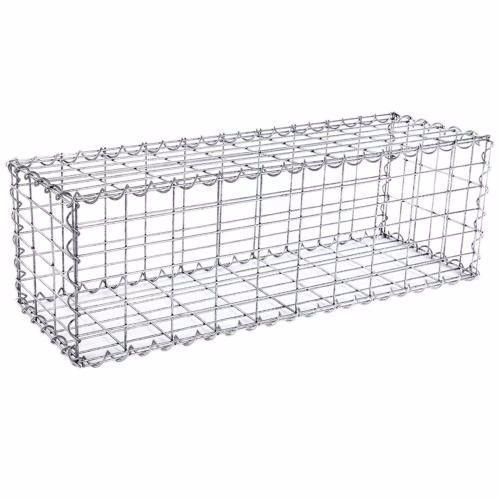 Gabion Basket - Steel, Galvanized, Silver | 2-4 Mm Aluminum Wire Mesh, Easy Assembly