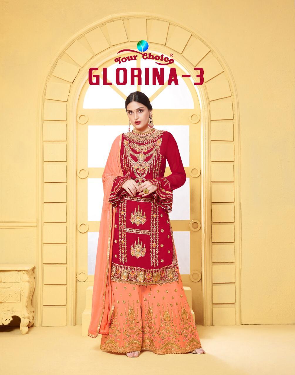 Red Your Choice Brand Palazzo Salwar Suits