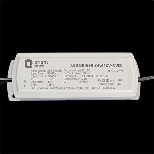 24 W LED Driver - PP Material, Operation Voltage Range 140-275V, Temp Range 0-50°C | Indoor/Outdoor Use, Short Circuit Protection, Constant Voltage and Current