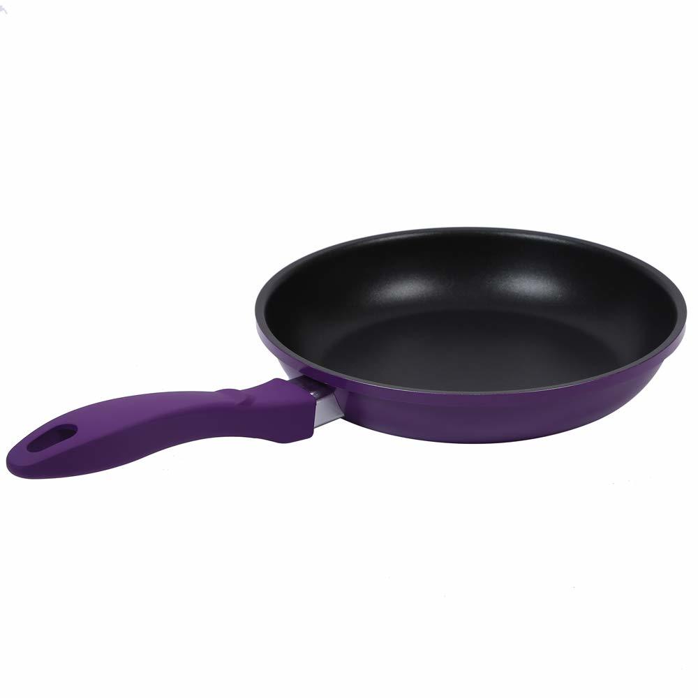 Wonderchef Induction Base Non-stick Aluminum Elite Fry Pan, 20cm, Purple And Black