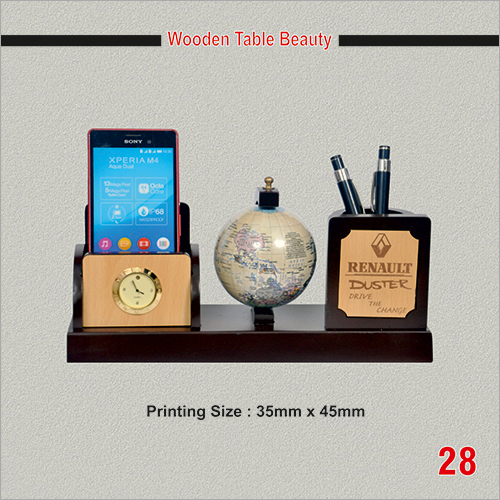 प्रोमोशनल वुडन टेबल ब्यूटी