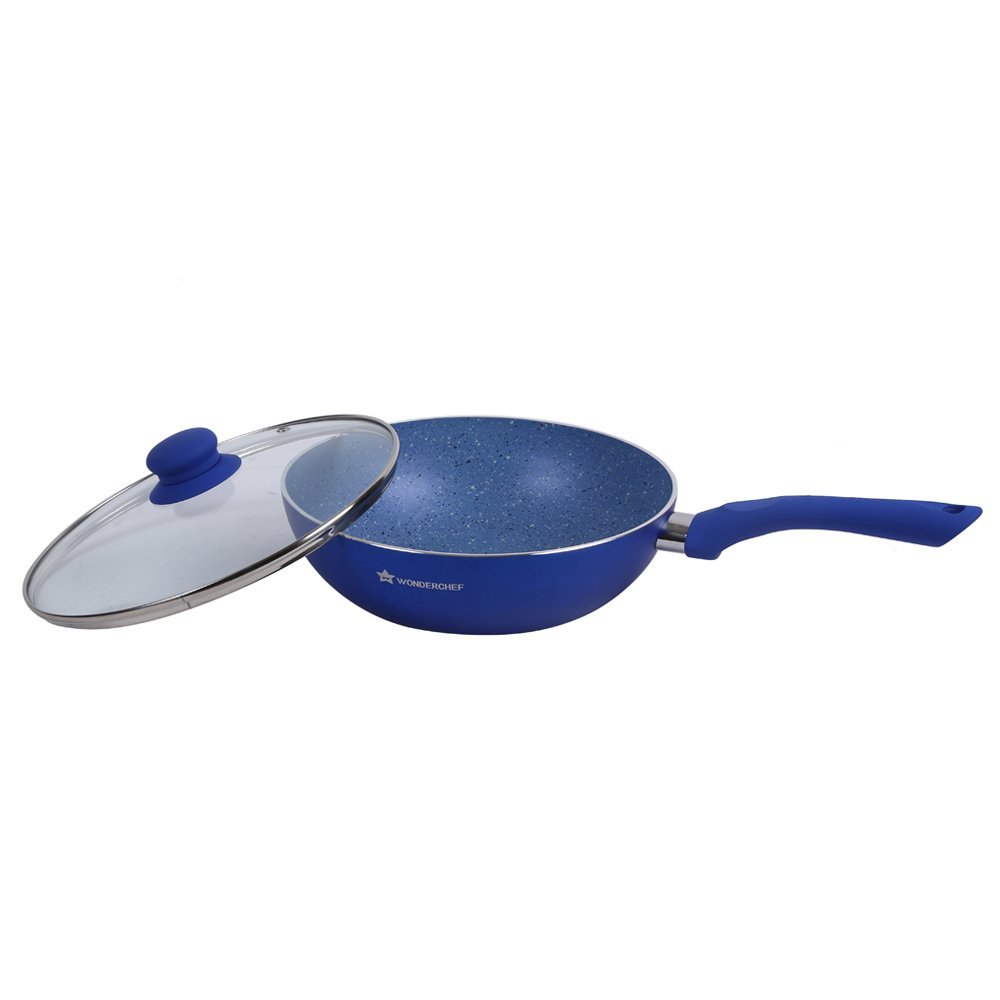 Wonderchef Royal Velvet Plus Induction Base Cookware Set, 4-pieces, Blue