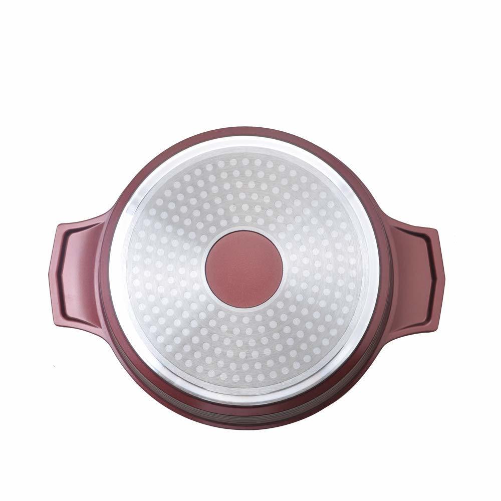 Wonderchef Sienna Aluminium Casserole Set, 3-pieces, Maroon
