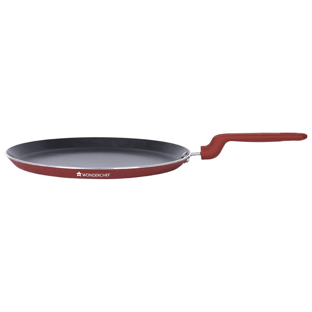 Wonderchef Crystal Aluminium Cookware Set, 1.5 Liters/24 Cm, 4-pieces, Red