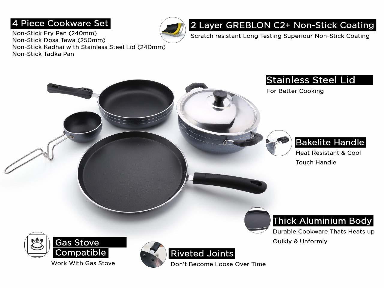 Tosaa Non-stick 4-piece Kitchen Set (Gas Compatible)