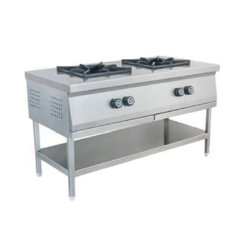 Two Burner Range - Polished Cast Iron Construction | LPG Gas Type, Kitchen Timer, Child Lock Feature