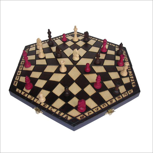 Three Player Medium Wooden Chess