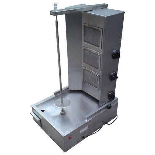 SS Shawarma Machine - Stainless Steel, Manual Operation, 0-5 kg Meat Capacity, Silver Finish | Advanced Performance for Restaurants and Canteens