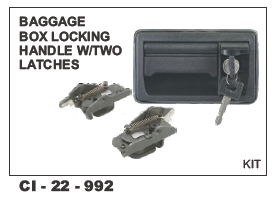 Baggage Box Locking Handle W/Two Lathes Vehicle Type: 4 Wheeler