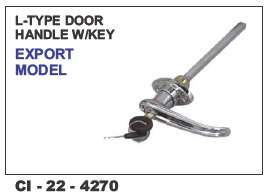 L Type Door Handle W/key Export Model - Local Part No: 979 | Vehicle Type: 4 Wheeler, Warranty Included
