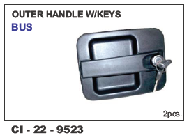 Outer Handle With Keys - Durable Metal Design | Fits 4 Wheeler Vehicles, Comes With Warranty