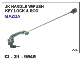 JK Handle with Push Key Lock Rod - Durable Automotive Grade Material | Designed for 4-Wheeled Vehicles, Includes Warranty