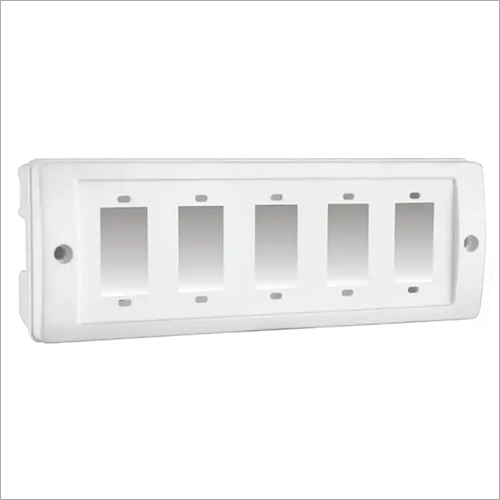 5 Way Gang Box - Oversized Design for 5 Devices, White and Custom Colors Available | Durable New Condition, Ideal for Household Switches and Outlets